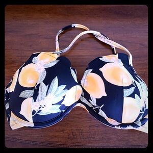 Lemon Print Bikini Top